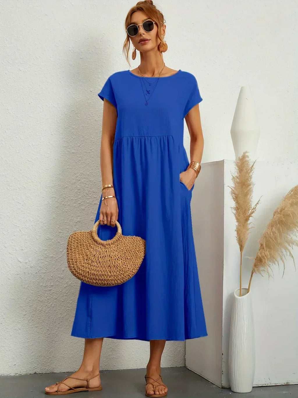 HEIKE™ – Flytende sukienka midi z ponadczasową elegancję
