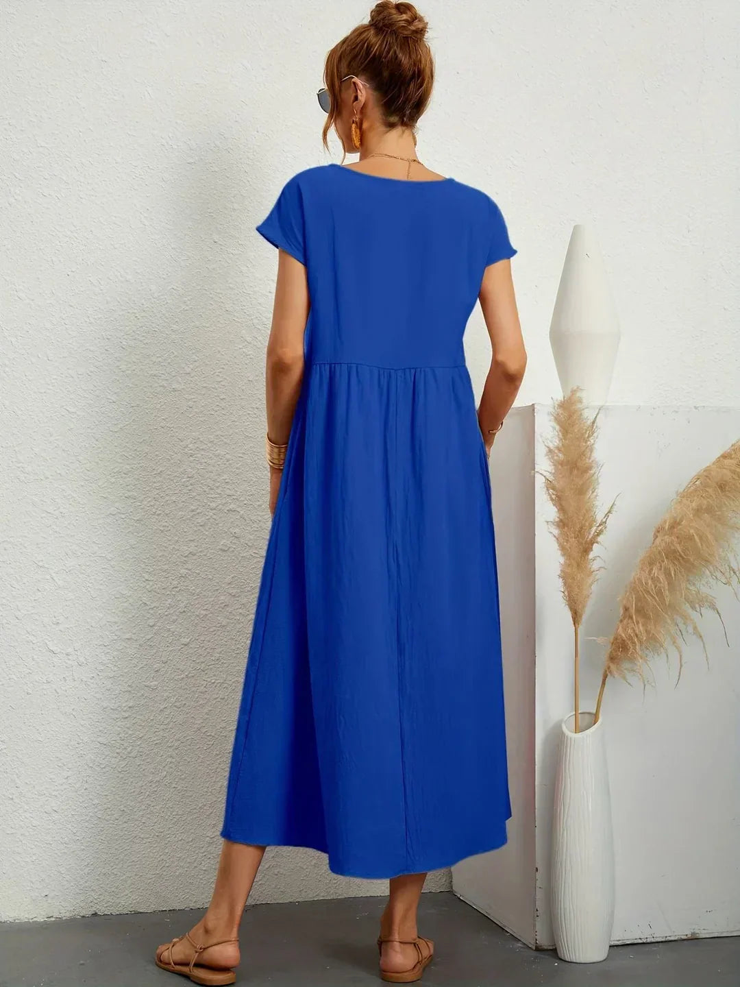 HEIKE™ – Flytende sukienka midi z ponadczasową elegancję