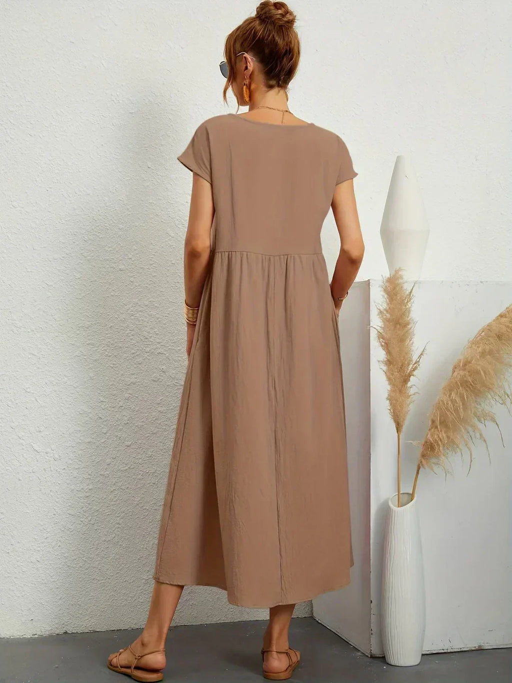 HEIKE™ – Flytende sukienka midi z ponadczasową elegancję