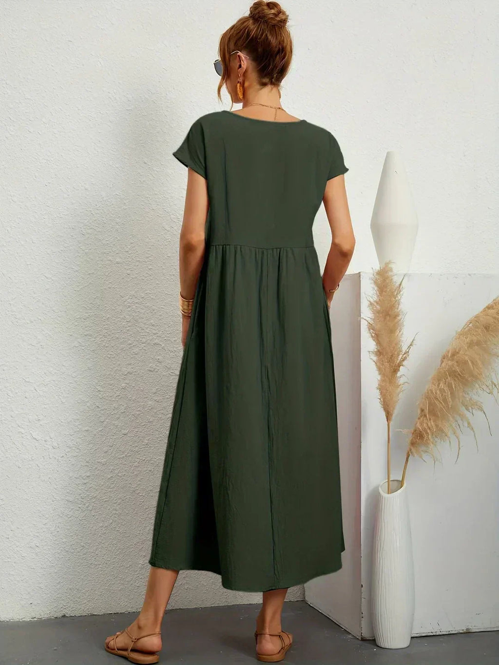 HEIKE™ – Flytende sukienka midi z ponadczasową elegancję