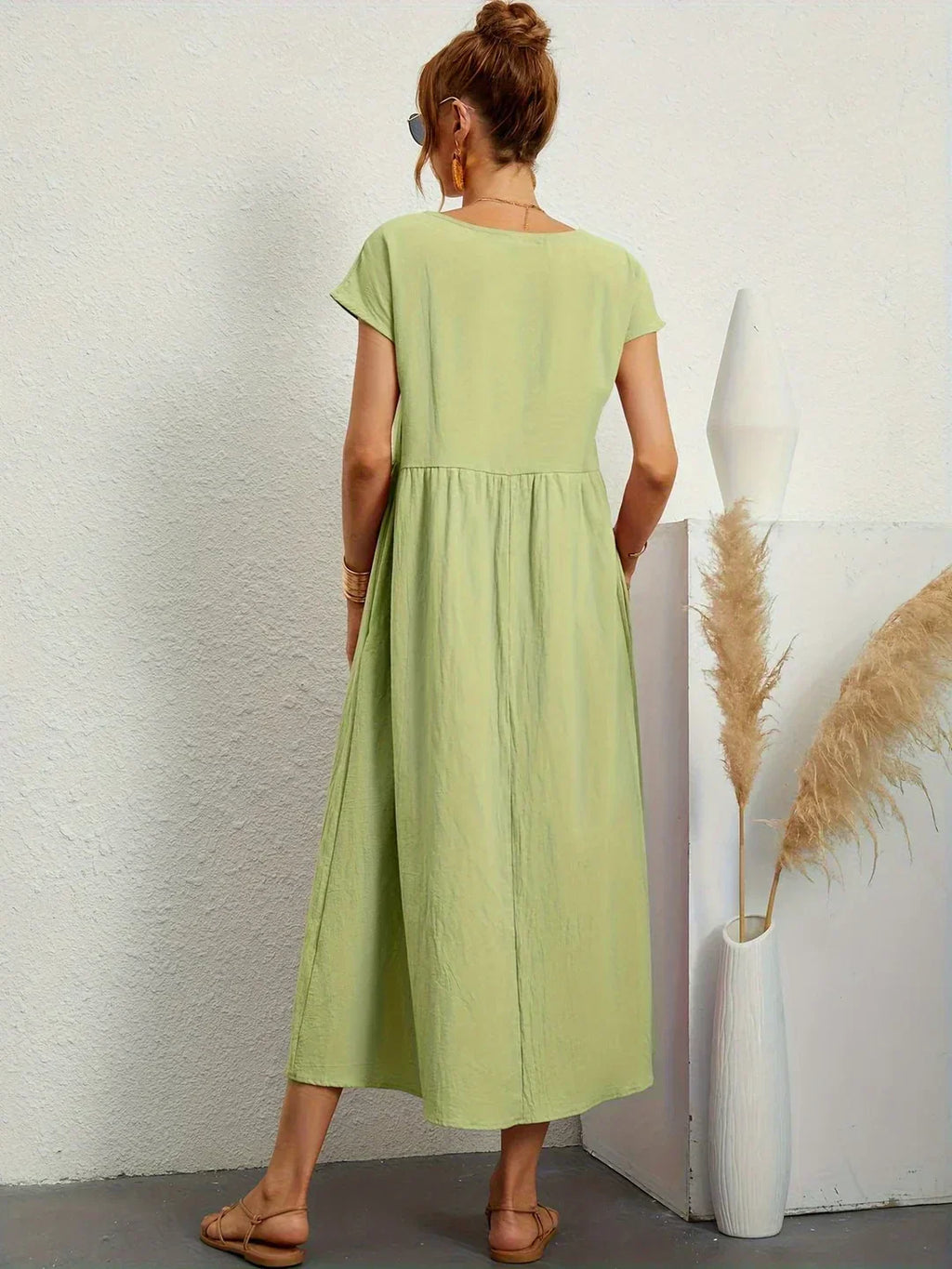 HEIKE™ – Flytende sukienka midi z ponadczasową elegancję