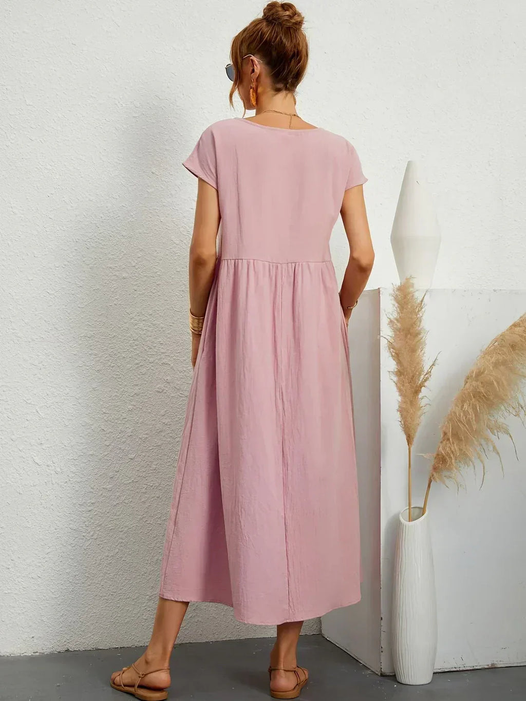 HEIKE™ – Flytende sukienka midi z ponadczasową elegancję