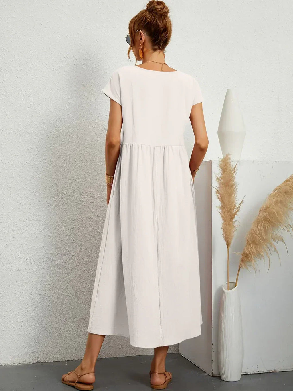 HEIKE™ – Flytende sukienka midi z ponadczasową elegancję