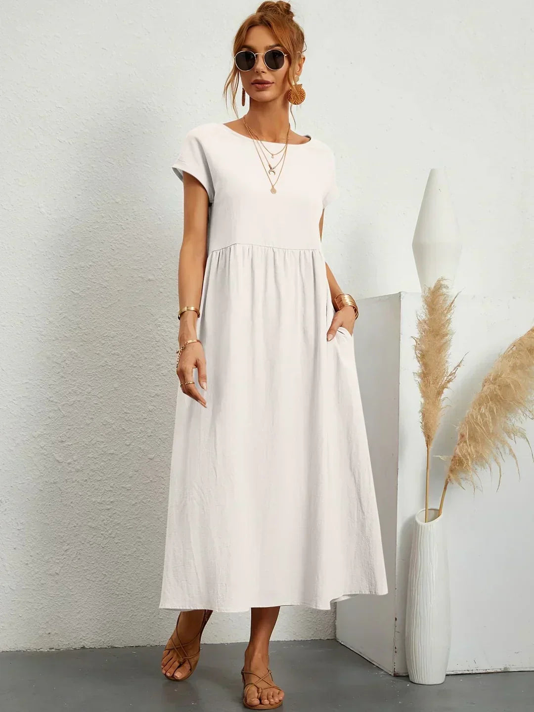 HEIKE™ – Flytende sukienka midi z ponadczasową elegancję