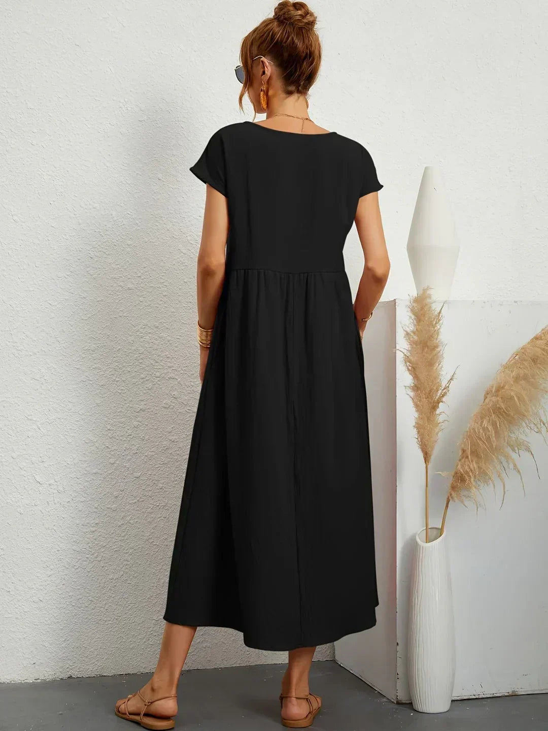 HEIKE™ – Flytende sukienka midi z ponadczasową elegancję