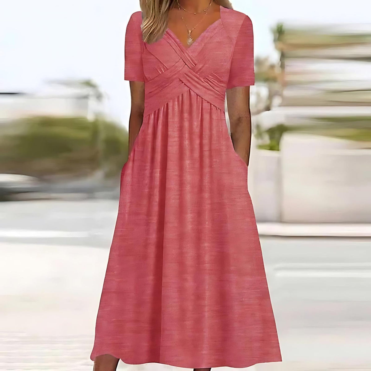 Isadora | Elegancka sukienka midi o kroju A
