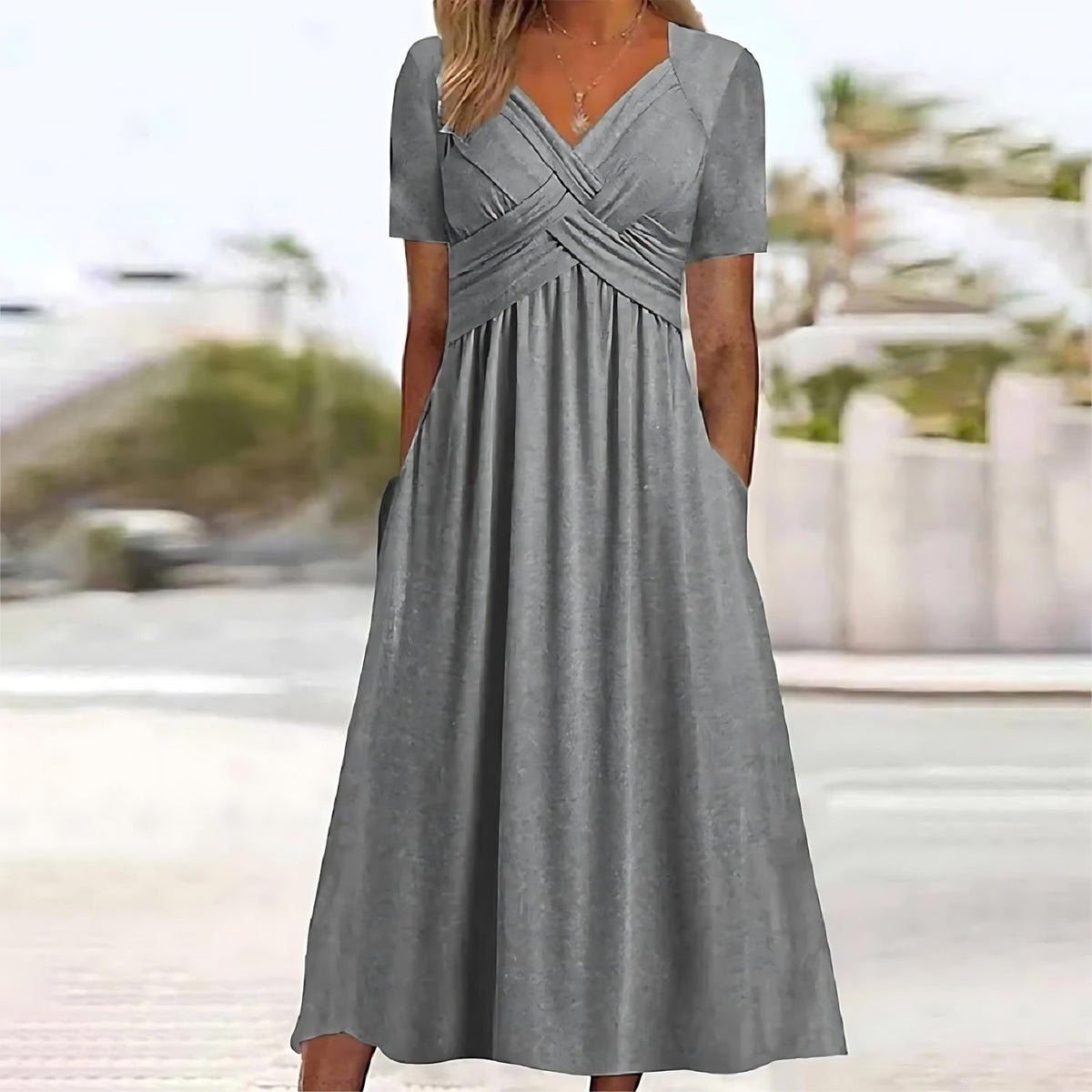 Isadora | Elegancka sukienka midi o kroju A