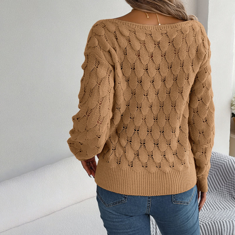 Casualowy Hul Dzianinowy Sweter