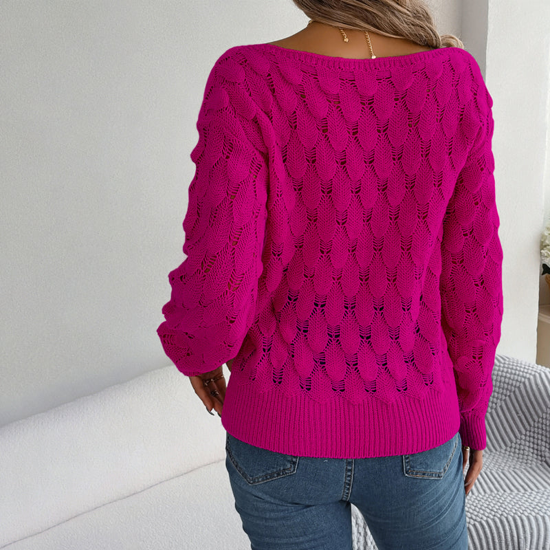 Casualowy Hul Dzianinowy Sweter
