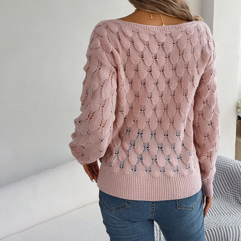 Casualowy Hul Dzianinowy Sweter