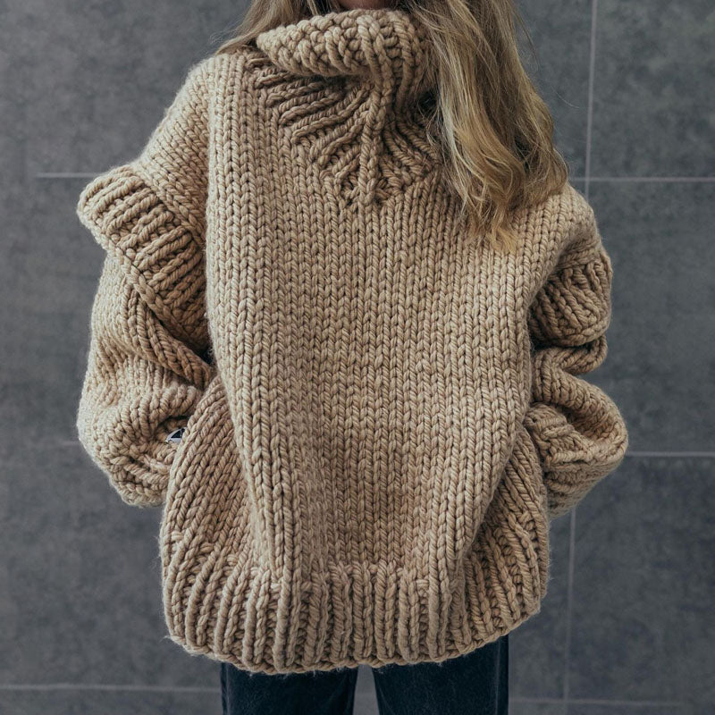 Casualowy Overdimensjonert Sweter