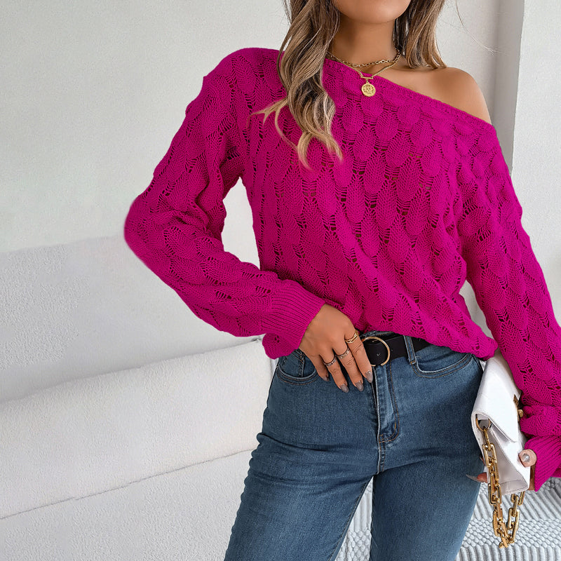 Casualowy Hul Dzianinowy Sweter