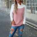 Casualowa KontrastKolor Sweter
