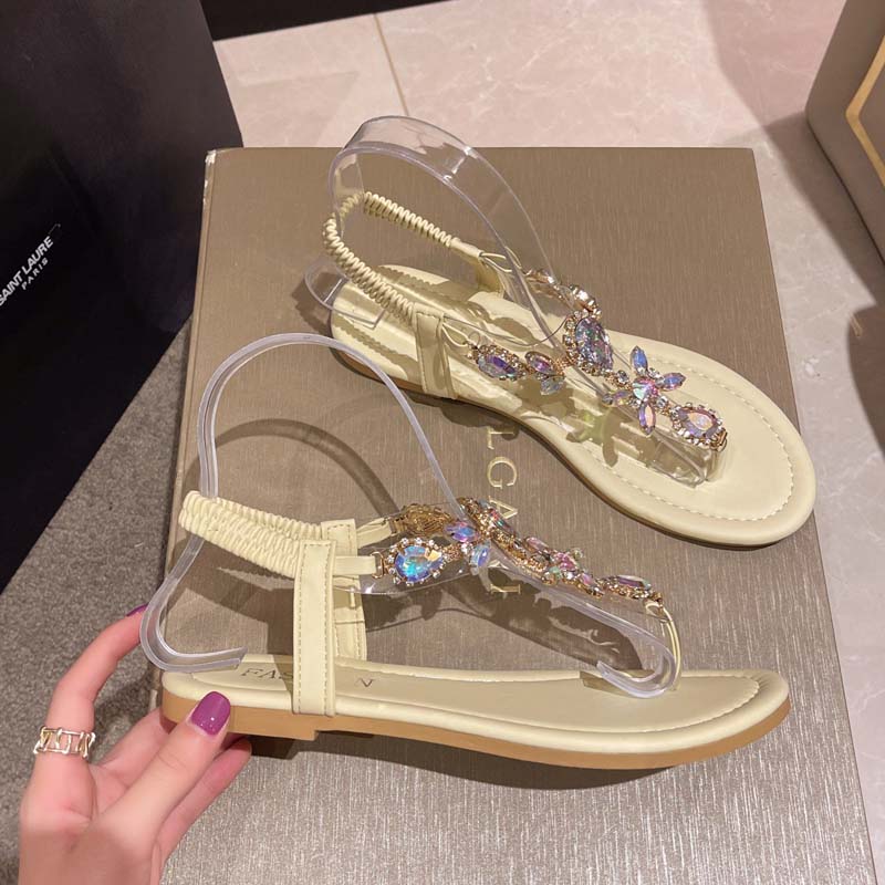 Casualowe Rhinestone Sandały