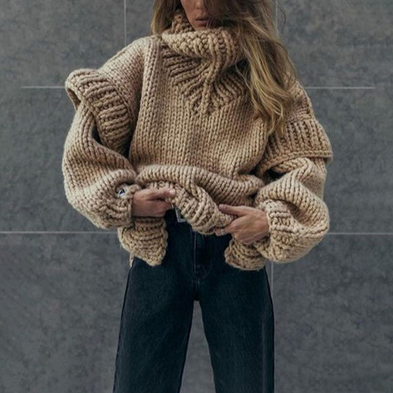 Casualowy Overdimensjonert Sweter