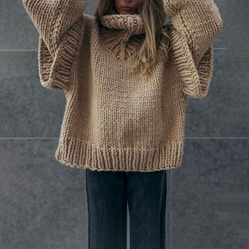 Casualowy Overdimensjonert Sweter