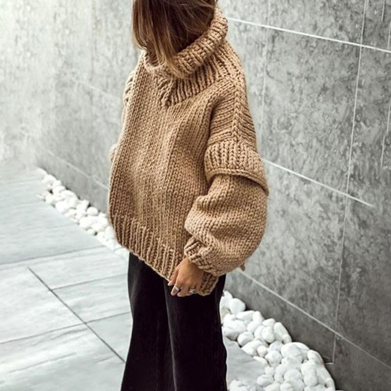 Casualowy Overdimensjonert Sweter