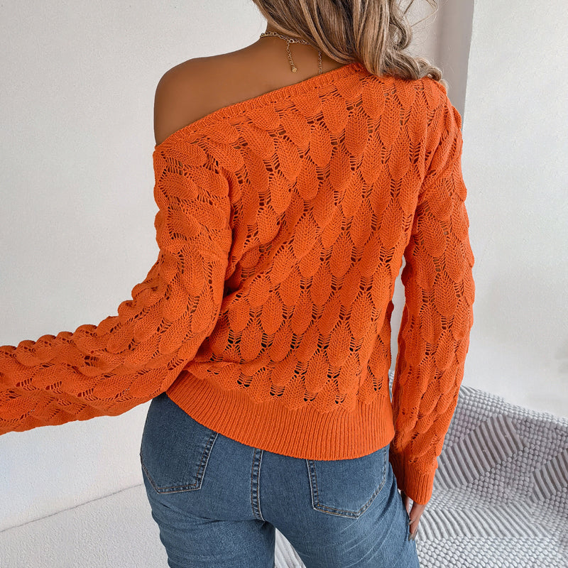 Casualowy Hul Dzianinowy Sweter