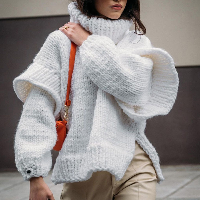 Casualowy Overdimensjonert Sweter