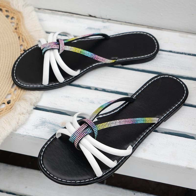 Casualowy Rhinestone Pyntet Kapcie
