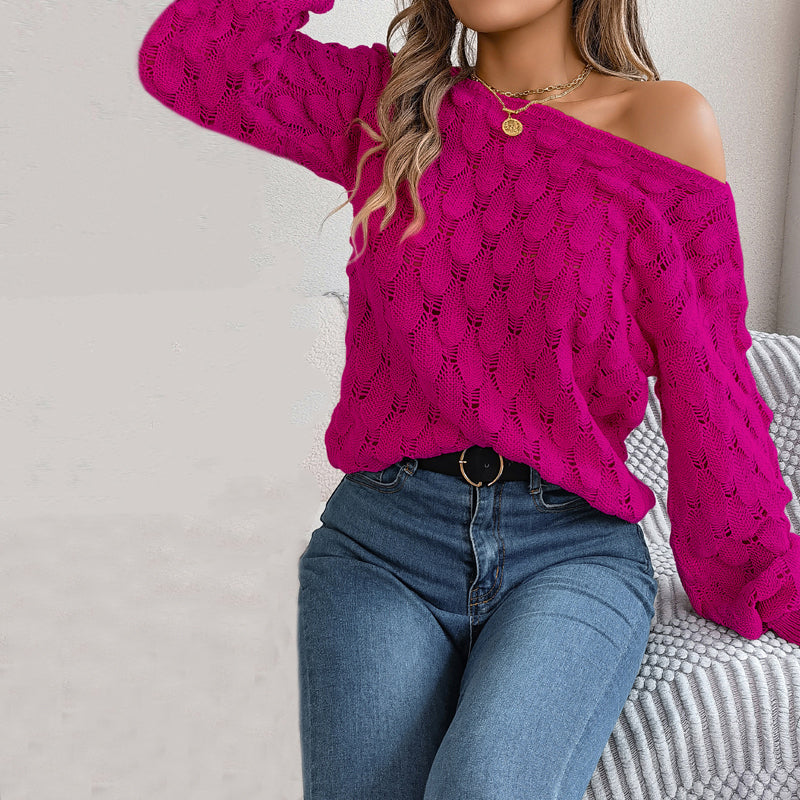 Casualowy Hul Dzianinowy Sweter