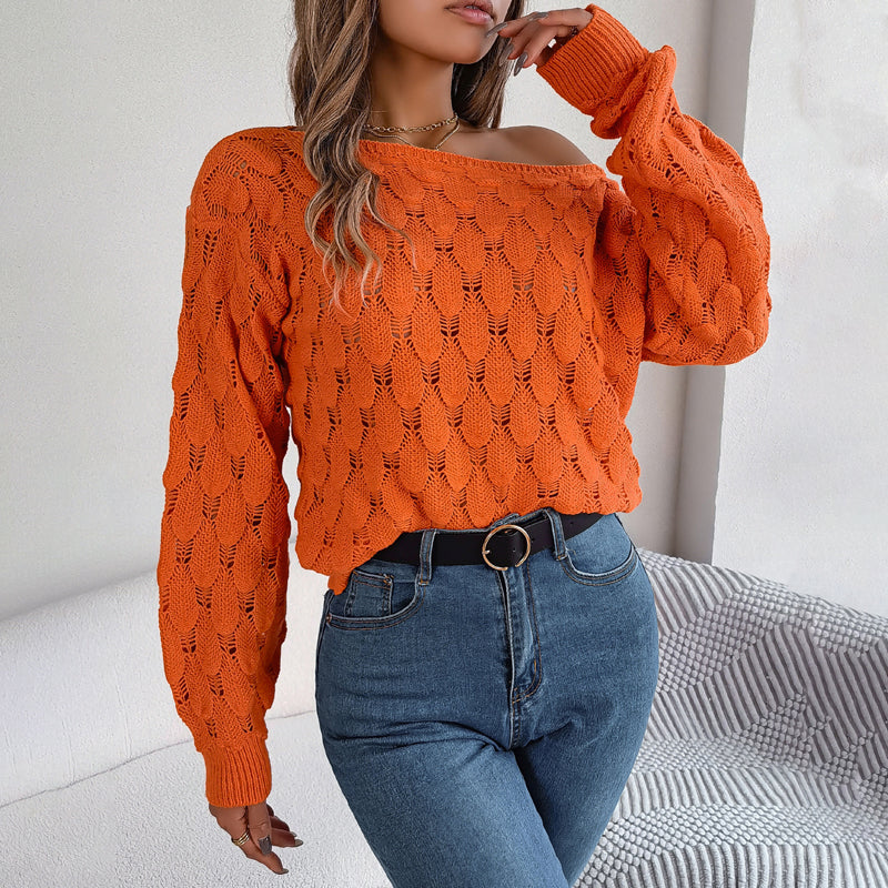 Casualowy Hul Dzianinowy Sweter