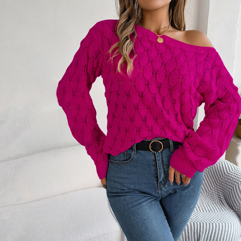 Casualowy Hul Dzianinowy Sweter