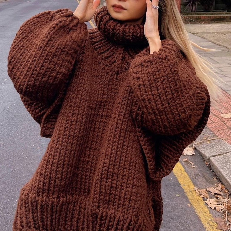 Casualowy Overdimensjonert Sweter
