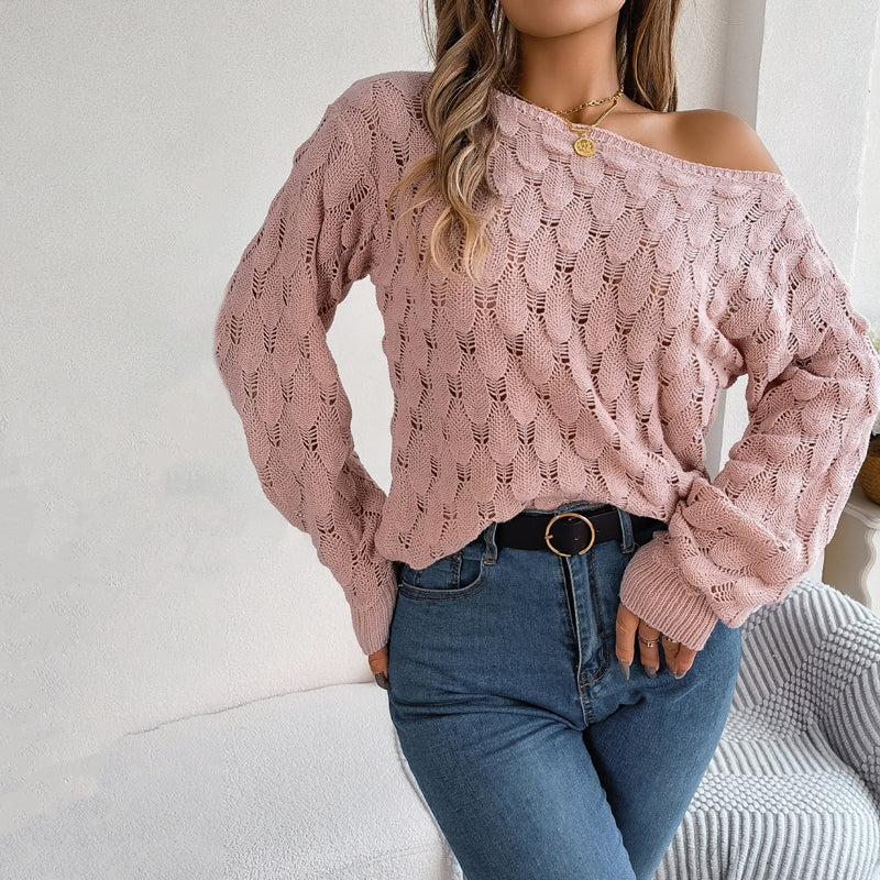 Casualowy Hul Dzianinowy Sweter