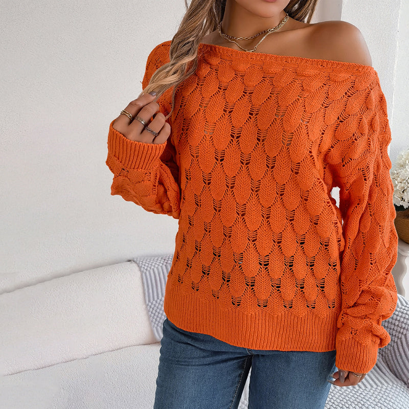 Casualowy Hul Dzianinowy Sweter
