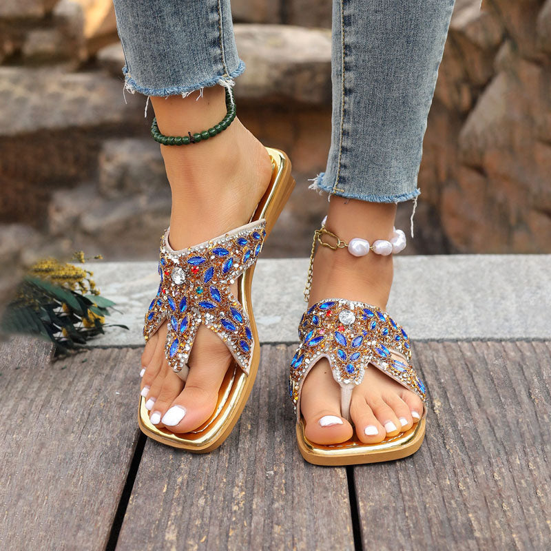 Rhinestone Pyntet Kapcie