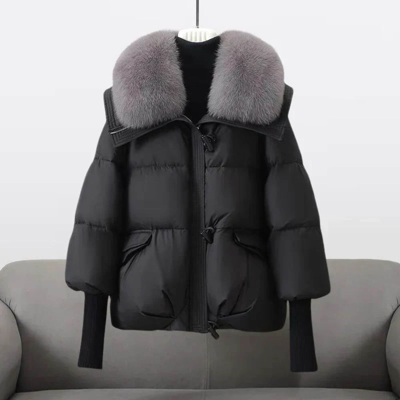 Scandiwear - Elegancki ZimadunKurtka z Pelskrage