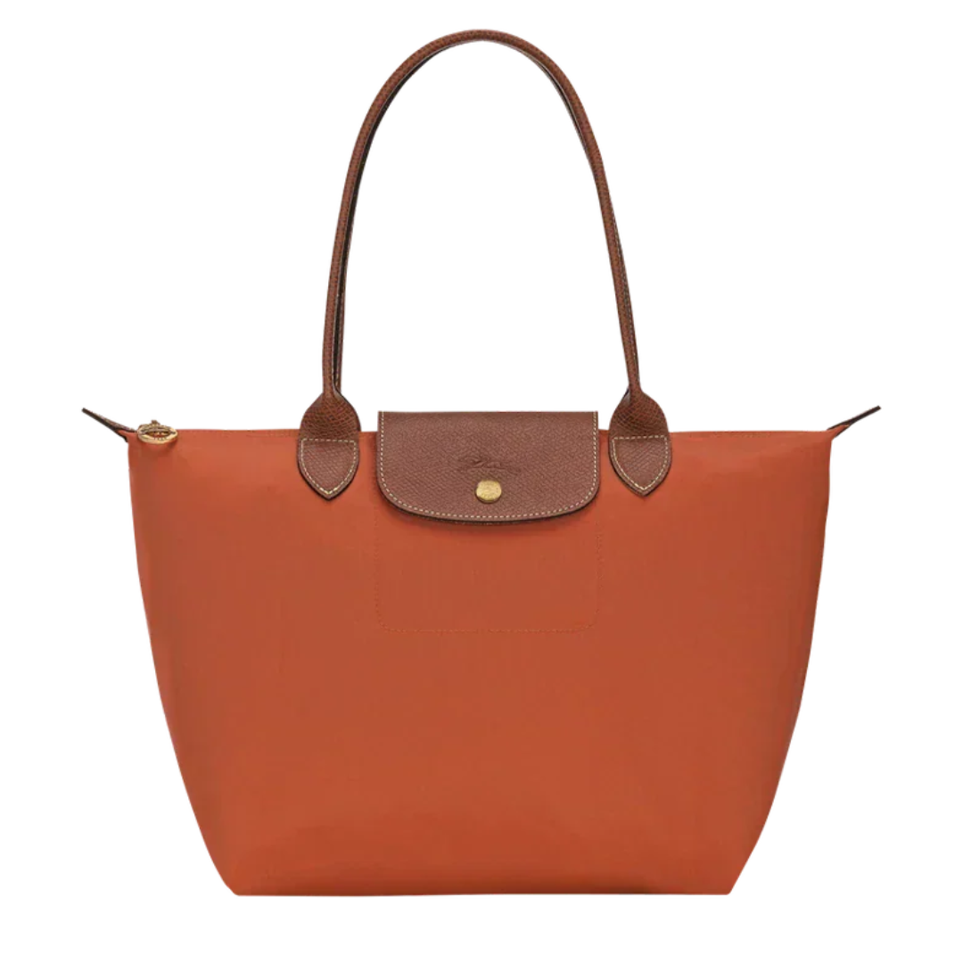 Longchamp - stor Le Pliage Tote, mursteinKolort