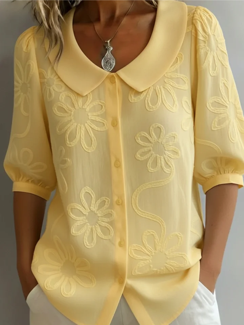 Sara – Bluzka z broderte kwiaty
