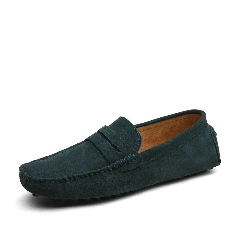 Buty męskie w prawdziwy skóra – Wygodne Mokasiner w Rozmiar Opptil 49, Slip-On w Perfekte do Fritid eller Bilkjøring