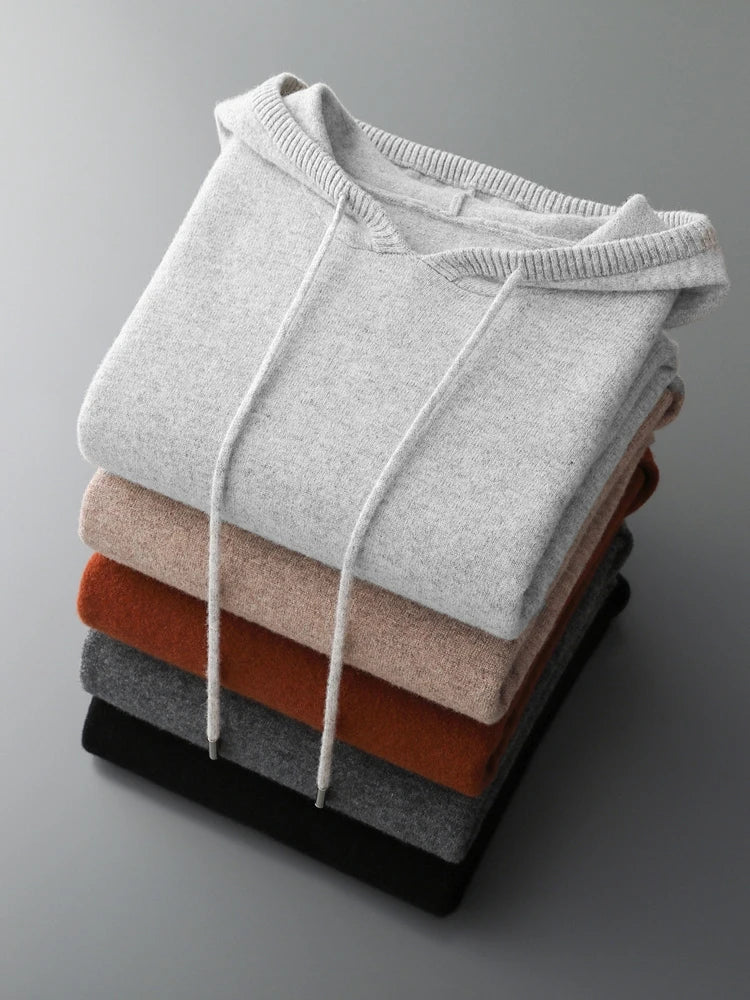 Sirlus | Bluza z kapturem z wełny merino