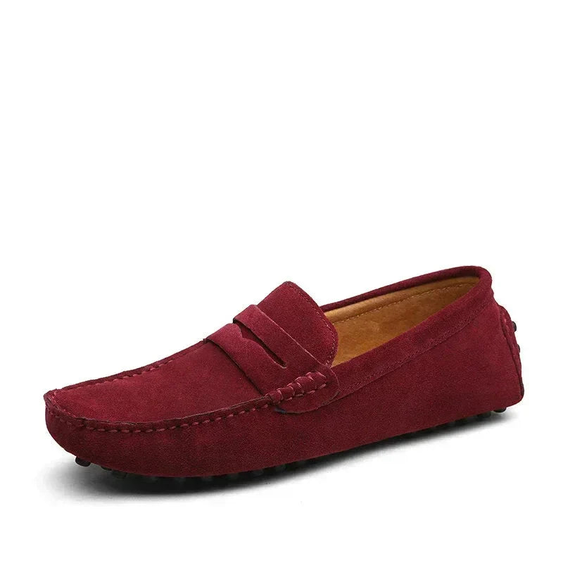 Buty męskie w prawdziwy skóra – Wygodne Mokasiner w Rozmiar Opptil 49, Slip-On w Perfekte do Fritid eller Bilkjøring