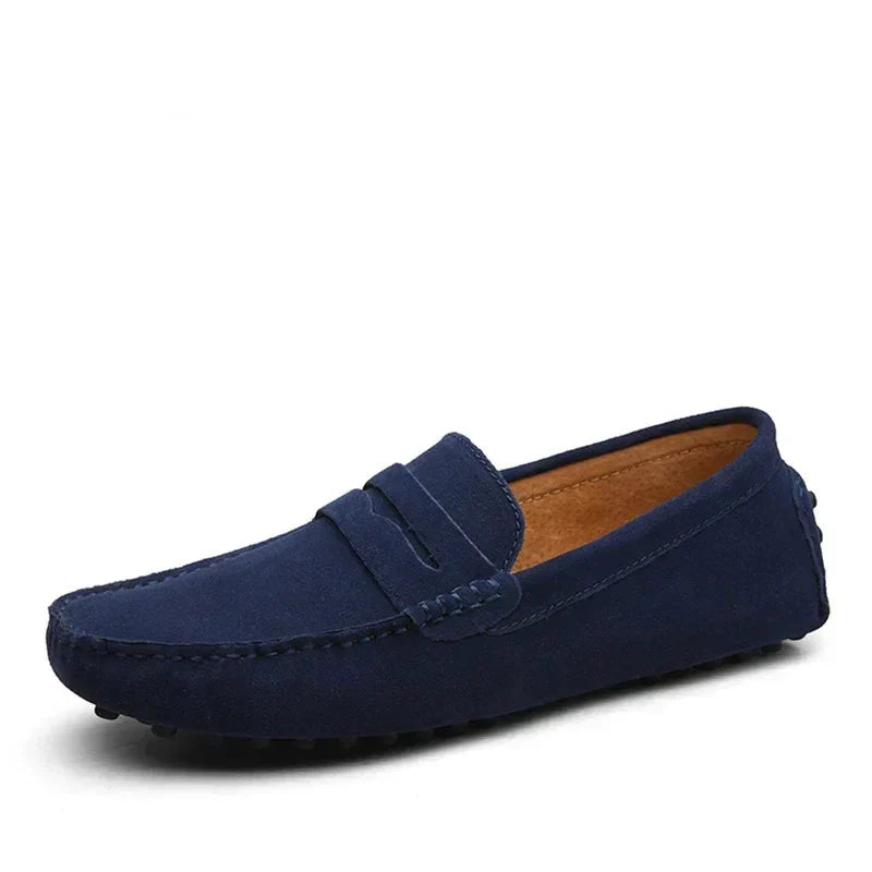 Buty męskie w prawdziwy skóra – Wygodne Mokasiner w Rozmiar Opptil 49, Slip-On w Perfekte do Fritid eller Bilkjøring