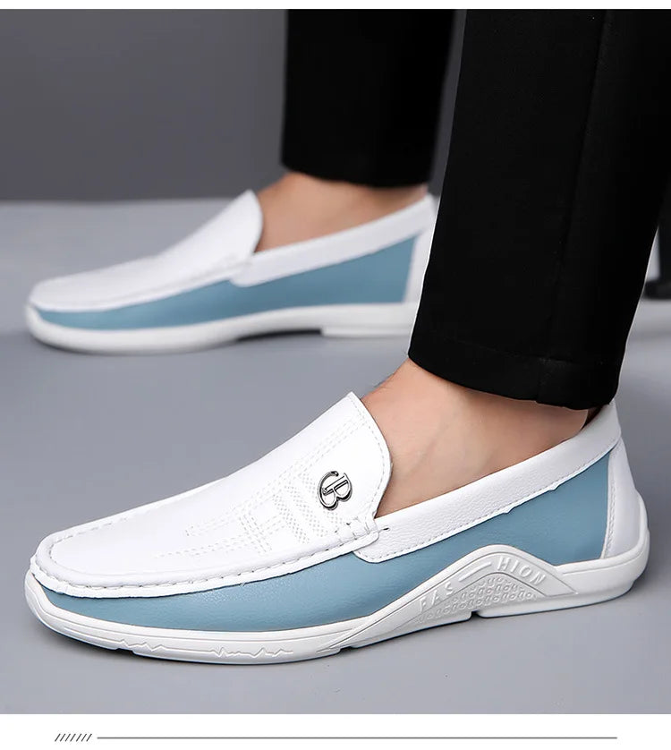 Buty męskie w prawdziwy skóra – Klasyczne Slip-on Loafers do Business w Hverdag