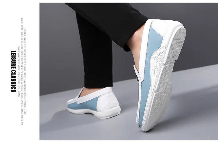 Buty męskie w prawdziwy skóra – Klasyczne Slip-on Loafers do Business w Hverdag