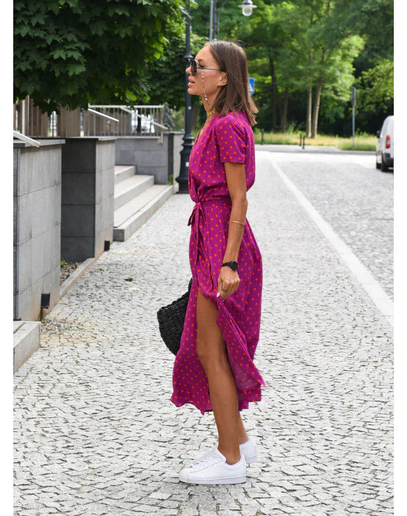 Julia – Elegancka sukienka z Dekolt w serek w flatterende Krój