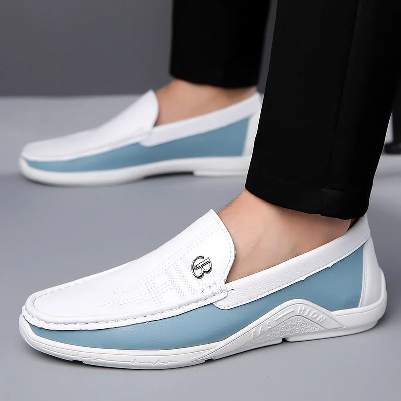 Buty męskie w prawdziwy skóra – Klasyczne Slip-on Loafers do Business w Hverdag