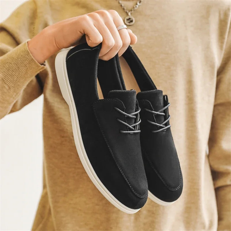 Stylrene Semskede Buty męskie – Wygodne Slip-on Loafers dla Hverdag w Kjøring