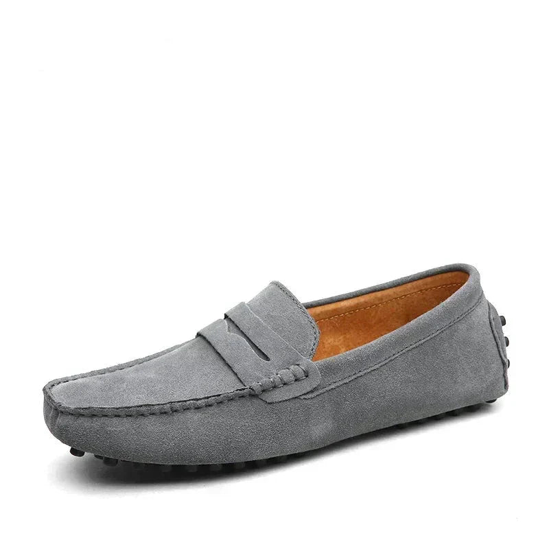 Buty męskie w prawdziwy skóra – Wygodne Mokasiner w Rozmiar Opptil 49, Slip-On w Perfekte do Fritid eller Bilkjøring