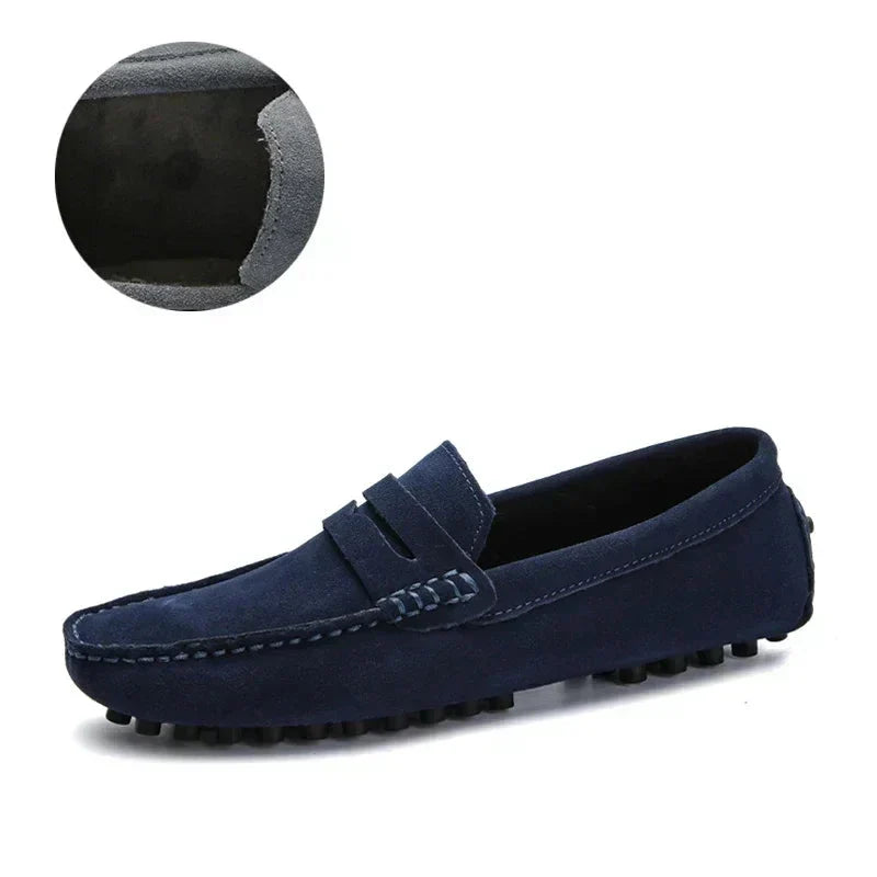 Buty męskie w prawdziwy skóra – Wygodne Mokasiner w Rozmiar Opptil 49, Slip-On w Perfekte do Fritid eller Bilkjøring