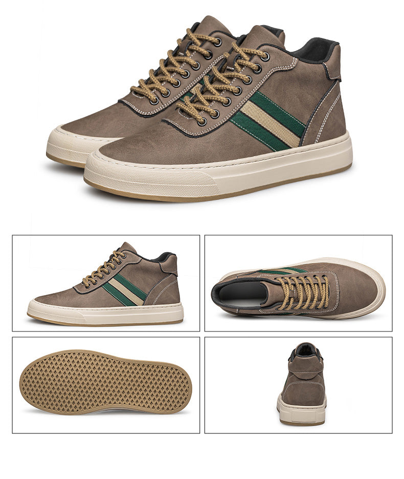 Herresneakersyy w prawdziwy skóra – Øker Høyden z 7 cm | Stylrene Høye LøfteButy