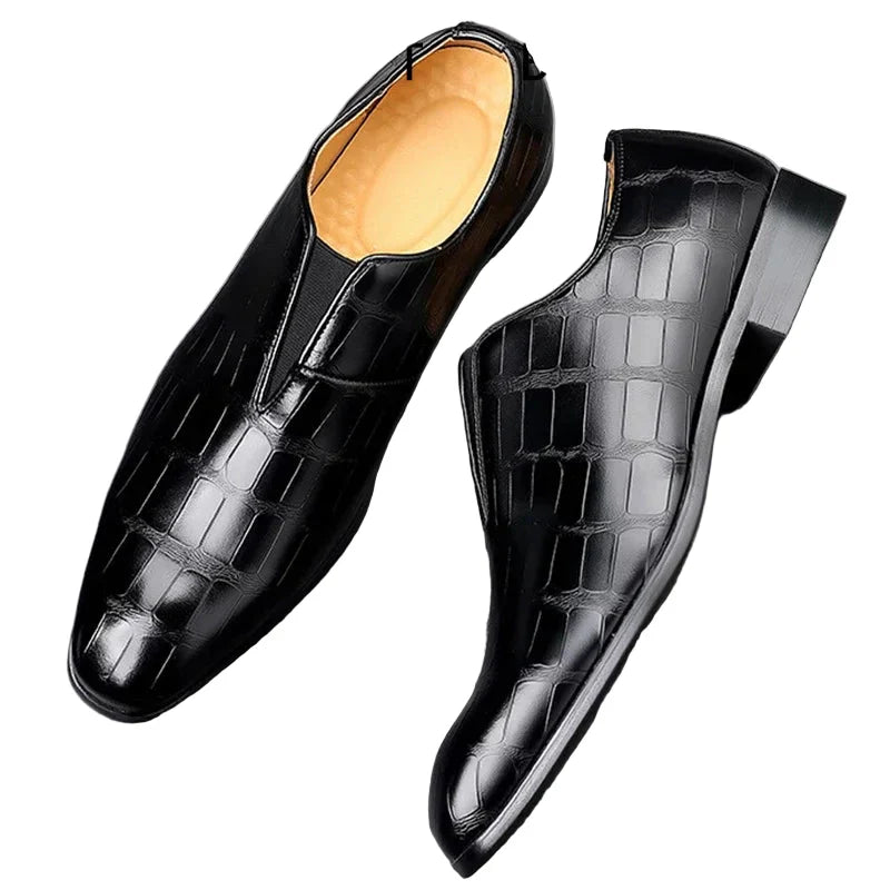 Klasyczne Buty męskie w Britisk Retro-Styl – Eleganckie Oxfords do Bryllup w Fest