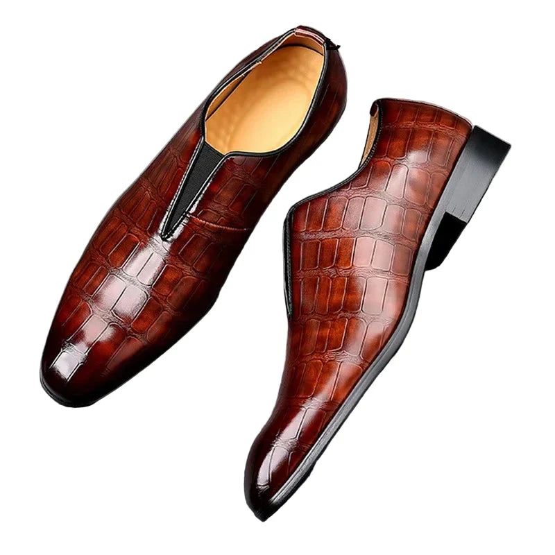 Klasyczne Buty męskie w Britisk Retro-Styl – Eleganckie Oxfords do Bryllup w Fest