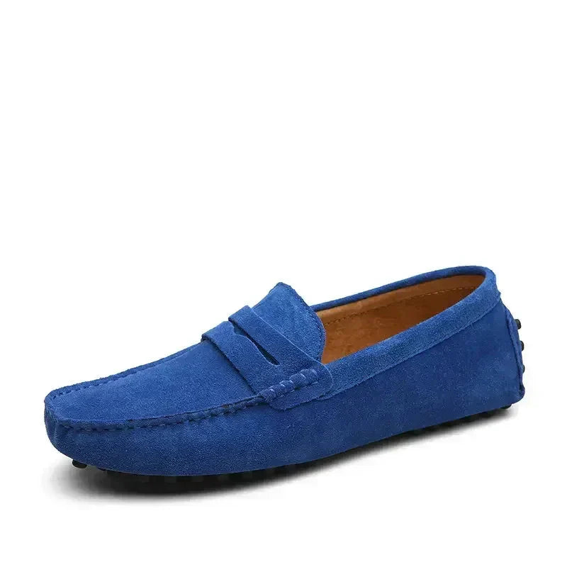 Buty męskie w prawdziwy skóra – Wygodne Mokasiner w Rozmiar Opptil 49, Slip-On w Perfekte do Fritid eller Bilkjøring
