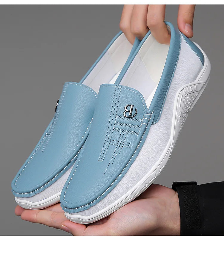 Buty męskie w prawdziwy skóra – Klasyczne Slip-on Loafers do Business w Hverdag